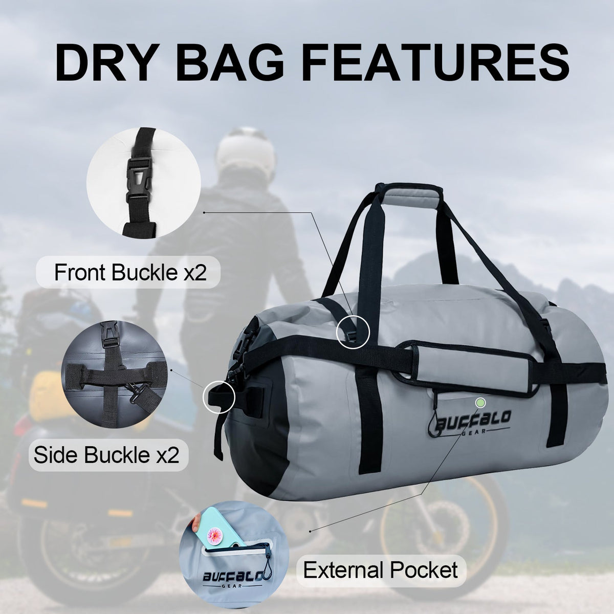 63 qt. Waterproof Roll-Top Duffel