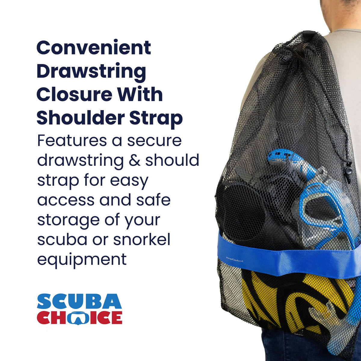 25 × 13 in. Mesh Gear Bag with Shoulder Strap