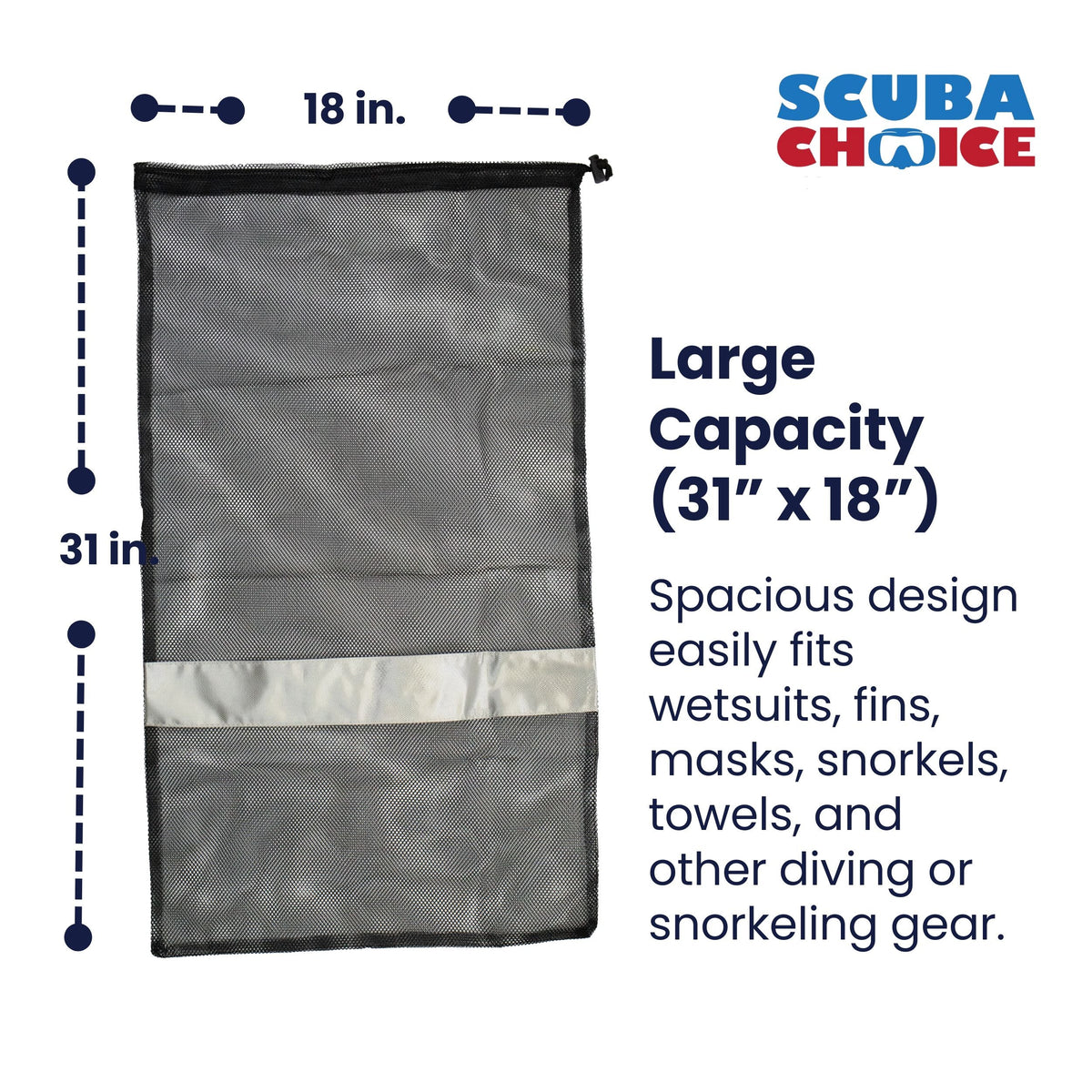 31 × 18 in. Dive Gear Mesh Bag