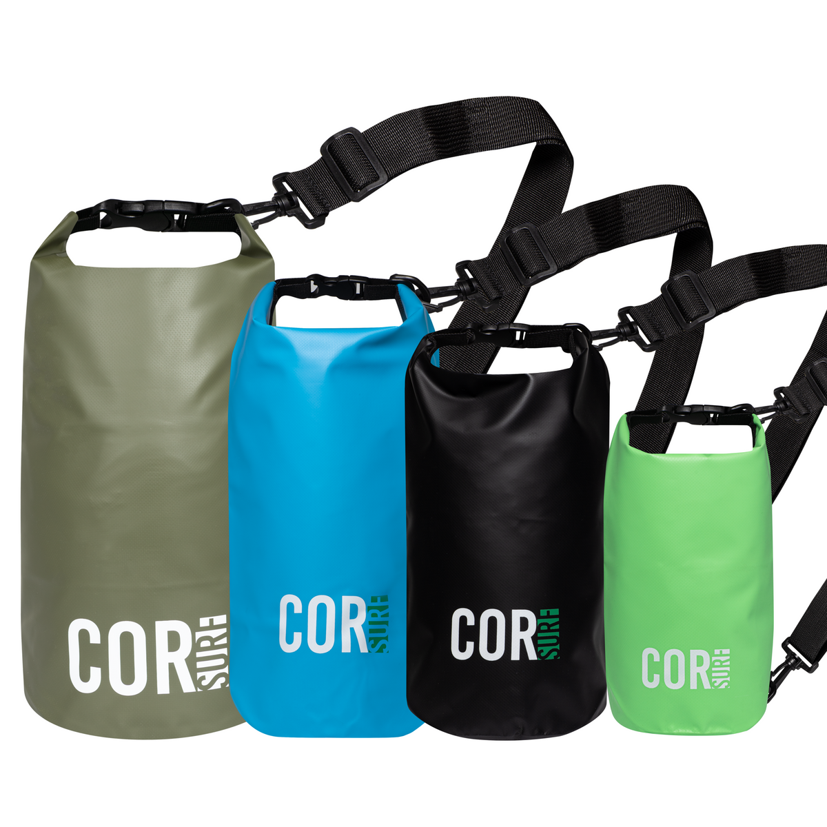 Roll-Top Dry Bag Set — 3 or 4 Pack